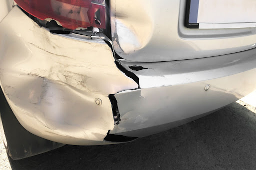 car bumper after collision